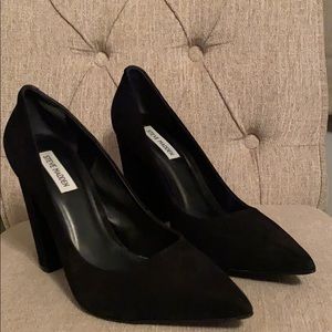 Black Steve Madden Block Heels